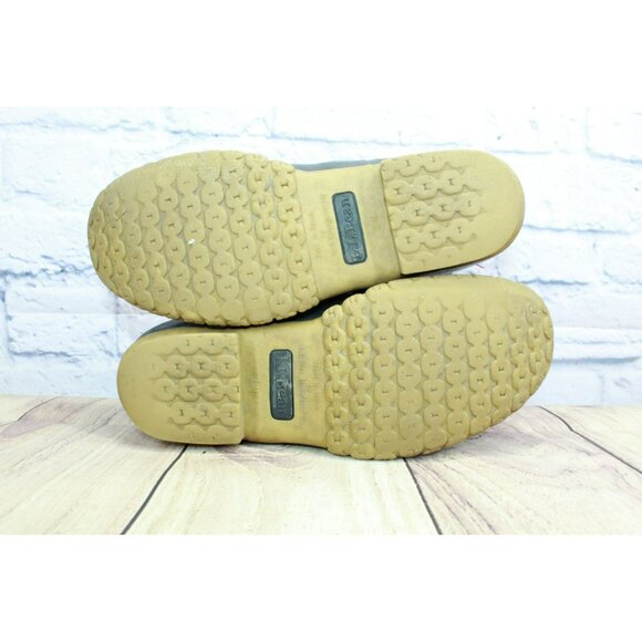 LL Bean Lounger Brown Leather Shearling Lined Ankle Duck Boots Size 9 M - Picture 10 of 10